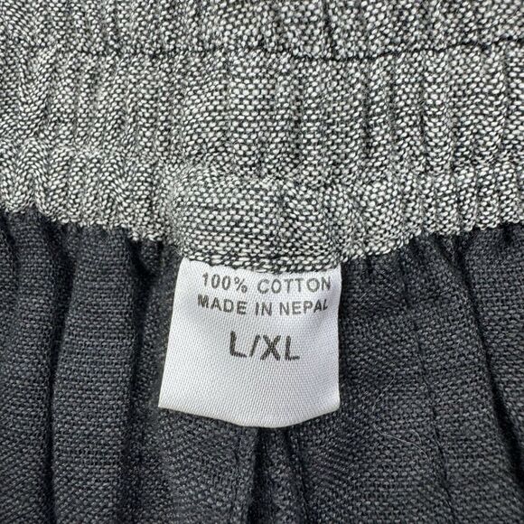 Women’s Boho Wrap Pants L/XL Open Trousers Cotton Wide Leg Hippie Festival Nepal - Picture 5 of 9